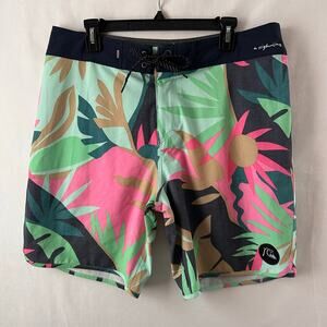 QUIKSILVER High Line Mens Size 34 Board Shorts Swimwear 4 Way Stretch Summer